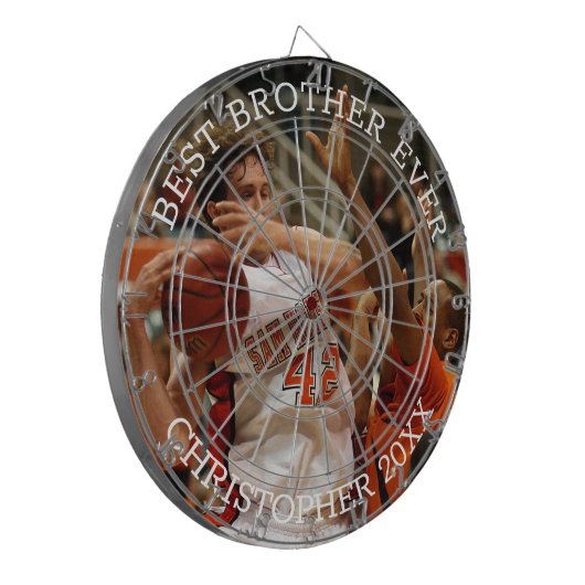 Bester Bruder je Foto Dartscheibe (Vorderseite Links)