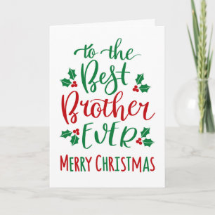 Bester Bruder je frohe Weihnachts-Typografie Karte