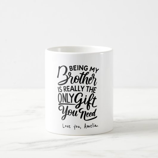Bester Bruder je | Geschenk des lustigen Bruders Kaffeetasse (Mittel)