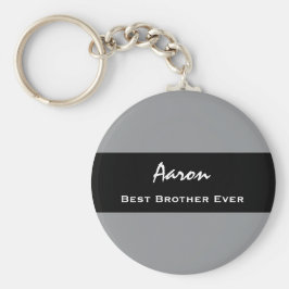 Bester Bruder je Grau und Schwarz Individuelle Nam Schlüsselanhänger