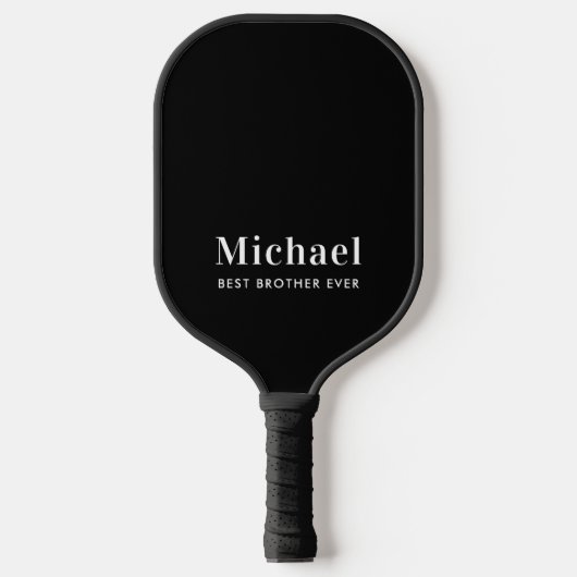 Bester Bruder je Monogram Black Pickleball Schläger (Vorderseite)