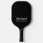 Bester Bruder je Monogram Black Pickleball Schläger (Rückseite)