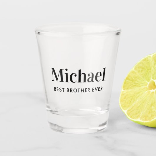 Bester Bruder je Monogram Schnapsglas (Vorderseite)