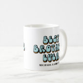 Bester Bruder je Retro Personalisiert Kaffeetasse (VorderseiteRechts)