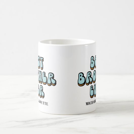 Bester Bruder je Retro Personalisiert Kaffeetasse (Mittel)
