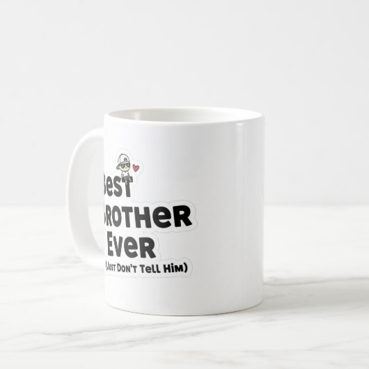 Bester Bruder je Tasse (Vorderseite Links)