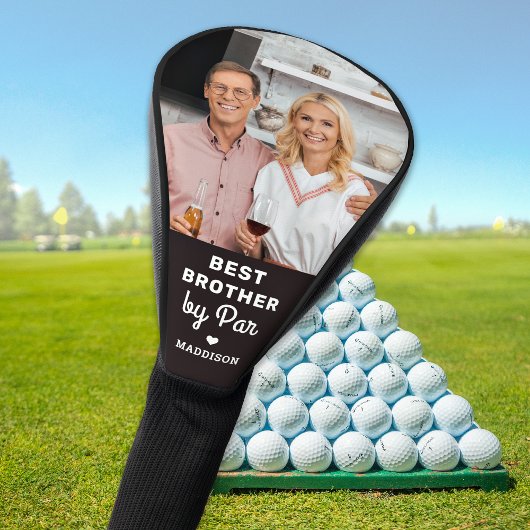 Bester BRUDER nach Par Birthday Custom Foto Golf Headcover