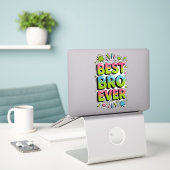 Bester Bruder überhaupt Aufkleber (Laptop auf Schreibtisch)
