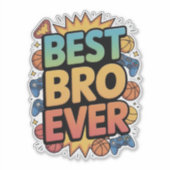 Bester Bruder überhaupt Aufkleber (Vorderseite)