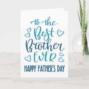 Bester Bruder überhaupt Father's Day Typografie in Karte
