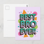 Bester Bruder überhaupt Postkarte (Vorne/Hinten)
