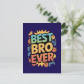 Bester Bruder überhaupt Postkarte (Stehend Vorderseite)