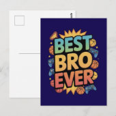 Bester Bruder überhaupt Postkarte (Vorne/Hinten)