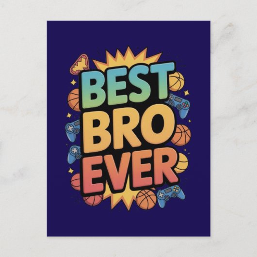 Bester Bruder überhaupt Postkarte (Vorderseite)