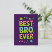 Bester Bruder überhaupt Postkarte (Stehend Vorderseite)