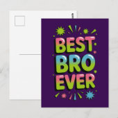 Bester Bruder überhaupt Postkarte (Vorne/Hinten)