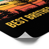 Bester Bruder Von Par Frisbee Golf Spieler Retro D Poster (Ecke)