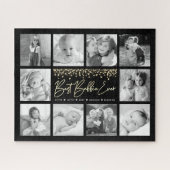 Bester Bubbie je 10 Foto Collage Gold Glitzer Puzzle (Horizontal)