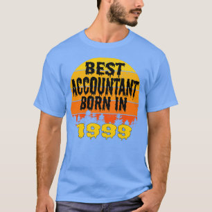 Bester Buchhalter Geboren 1999 Geburtstag Vintag T-Shirt