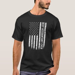 Bester Buchhalter je amerikanische Flagge Veteran  T-Shirt