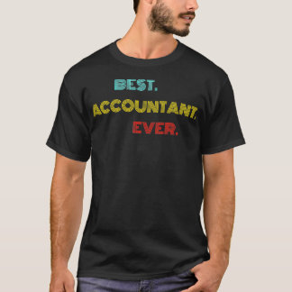 Bester Buchhalter mit Vintagem Retro-Schriftart T-Shirt