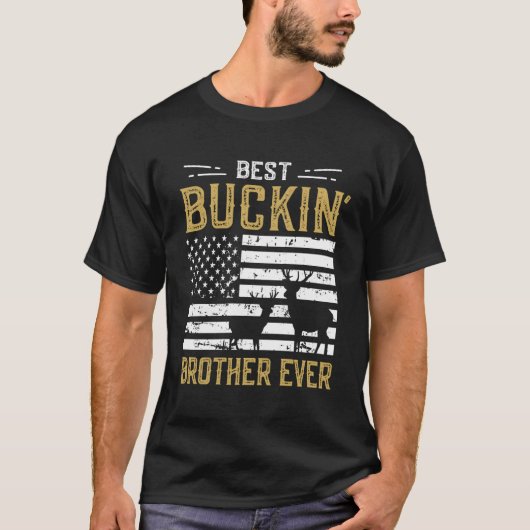 Bester Buckin Bruder je Funny Gift Deer Hunter Co T-Shirt (Vorderseite)