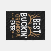 Bester Buckin Großvater je - Hirschjagd Großvater Fleecedecke (Vorderseite (Horizontal))