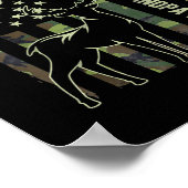 Bester Buckin' Opa je Camouflage Amerikanische Fla Poster (Ecke)