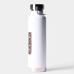 Bester Buckin Pap Ever Hirsch Flagge Vintage Vecto Trinkflasche