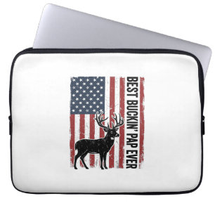 Bester Buckin Pap Ever Hirsch Flagge Vintage Vekto Laptopschutzhülle