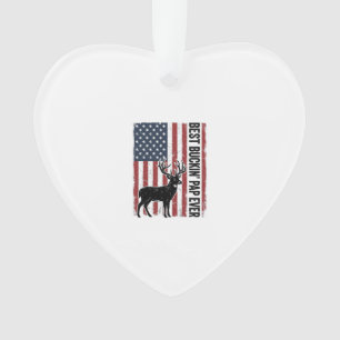 Bester Buckin Pap Ever Hirschflagge Vintage Vektor Ornament