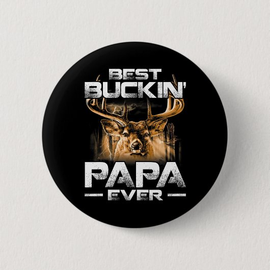 Bester Buckin' Papa Ever Shirt Hirschjagd Bucking Button (Vorderseite)