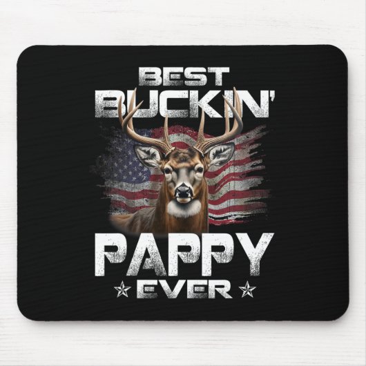 Bester Buckin' Pappy je US-Flagge Hirschjagd Fath Mousepad (Vorne)