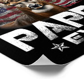 Bester Buckin' Pappy je US-Flagge Hirschjagd Fath Poster (Ecke)
