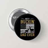Bester Buckin Vater Ever Funny Gift Deer Hunter Co Button (Vorne & Hinten)