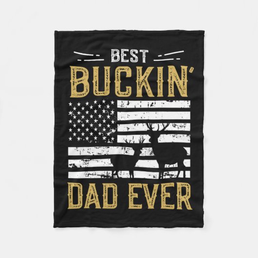 Bester Buckin Vater Ever Funny Gift Deer Hunter Co Fleecedecke (Vorderseite)