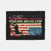 Bester Buckin Vater je Patriotic Jäger Geschenkjag Fleecedecke (Vorderseite (Horizontal))