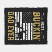 Bester Buckin-Vater je Spaß Geschenk Hirsch Jäger  Fleecedecke (Vorderseite (Horizontal))