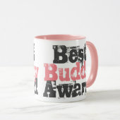 Bester Buddy Award in der Tasse Rosa und Grau (VorderseiteRechts)