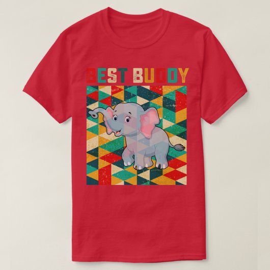 Bester Buddy-Elefant T-Shirt (Design vorne)