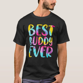 Bester Buddy je farbenfrohe Gefärbte Krawatte-Matc T-Shirt