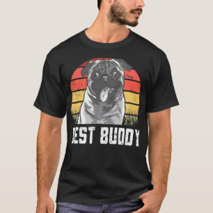 Bester Buddy Mops Hund Rasse Vintag Hund Lover Wel T-Shirt