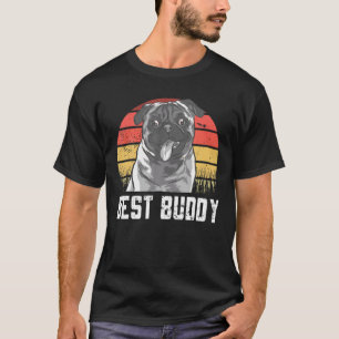 Bester Buddy Pug Hunderasse Vintage Hunde Liebhabe T-Shirt