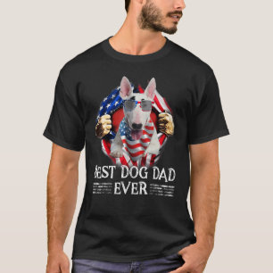 Bester Bull Terrier-Vater je amerikanische Flagge T-Shirt