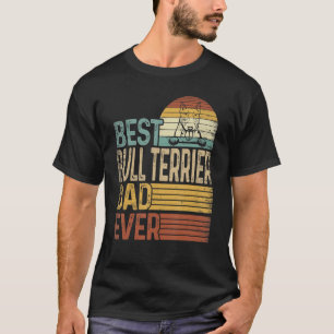 Bester Bull Terrier Vater je Retro Vintager Vater T-Shirt