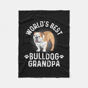Bester Bulldog Großvater für Hunde Fleecedecke