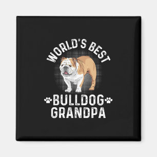 Bester Bulldog Großvater für Hunde Magnet