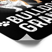 Bester Bulldog Großvater für Hunde Poster (Ecke)