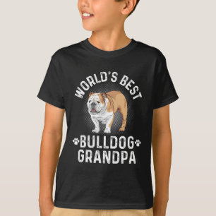 Bester Bulldog Großvater für Hunde T-Shirt