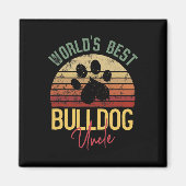 Bester Bulldog Uncle Bulldog Lover Dog Besitzer Magnet (Vorne)